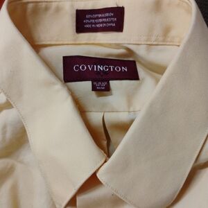 Covington Men's Casual And Crisp Yellow Button Down Shirt